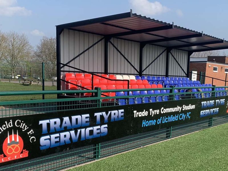 The new stand at Lichfield City FC