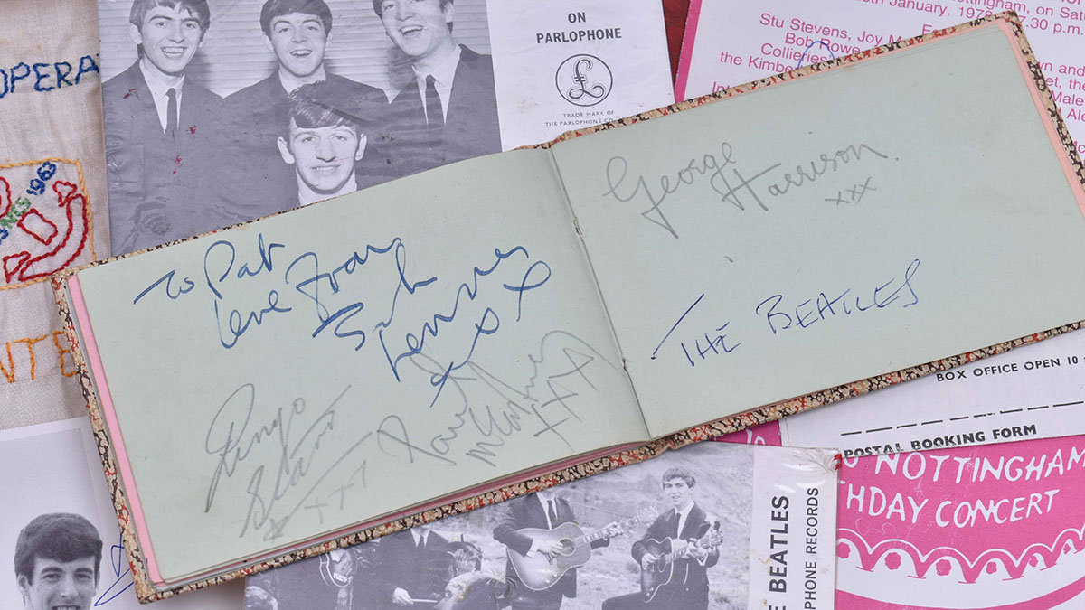 Photographs of The Beatles and complete autograph sets to be sold by Lichfield auctioneer