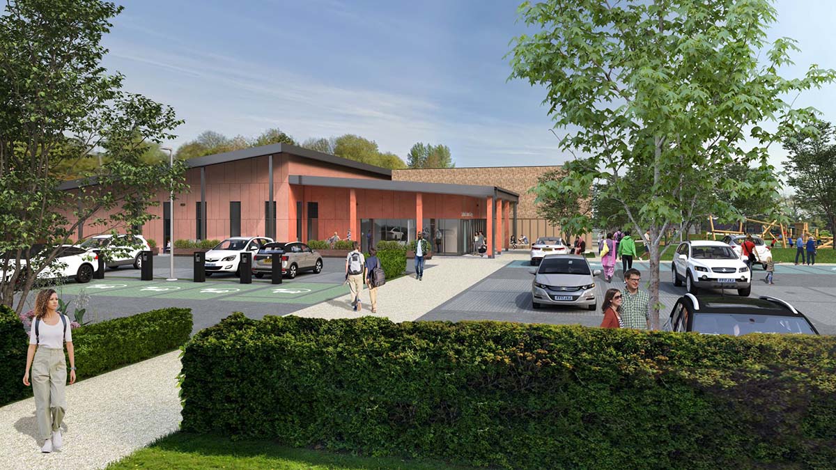 An artist's impression of the new leisure centre at Stychbrook Park