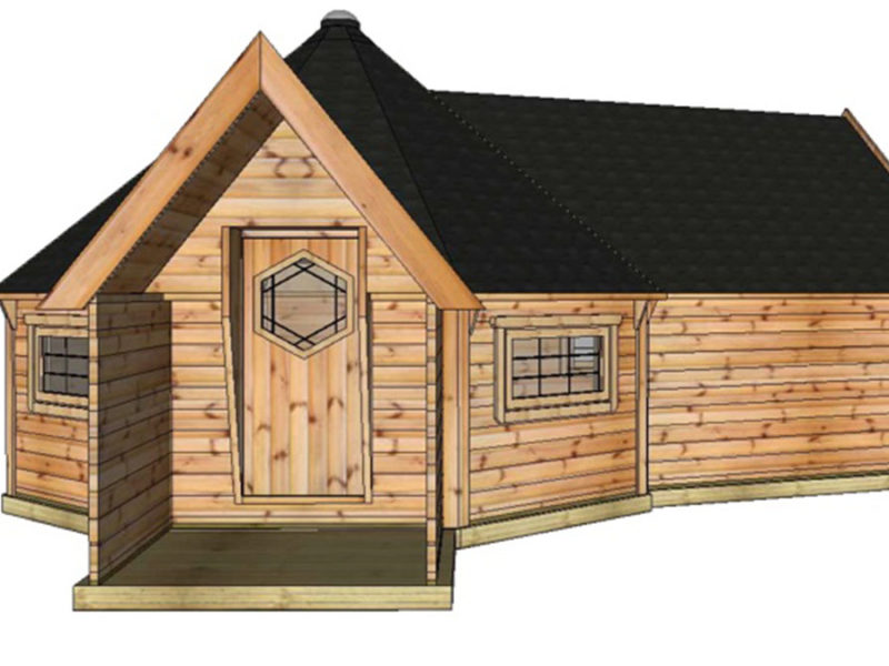 An artist's impression of one of the holiday lodges