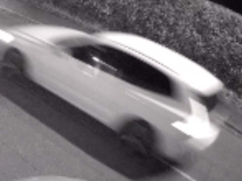 The car caught on CCTV being driven away by thieves