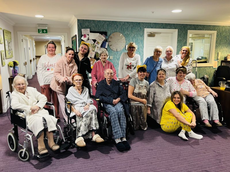 The Spires care home staff and residents